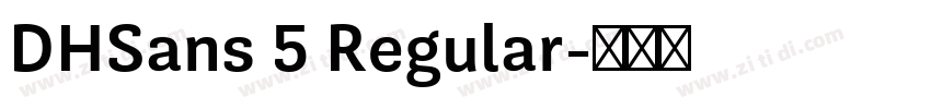 DHSans 5 Regular字体转换
